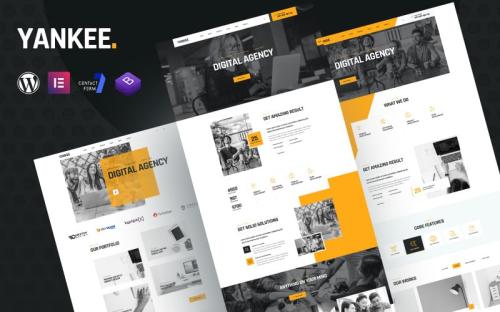 Yankee - Digital Agency Elementor WordPress Theme theme free